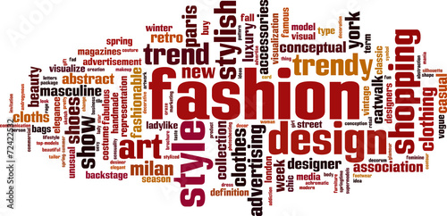 Fashion word cloud concept. Vector illustration