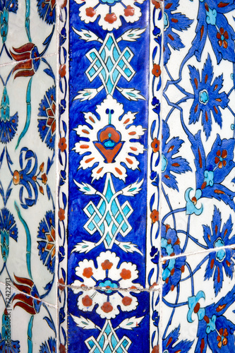 Iznik tiles in Rustem Pasa Mosque, Istanbul