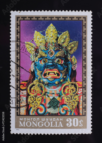 Post stamp. Mask