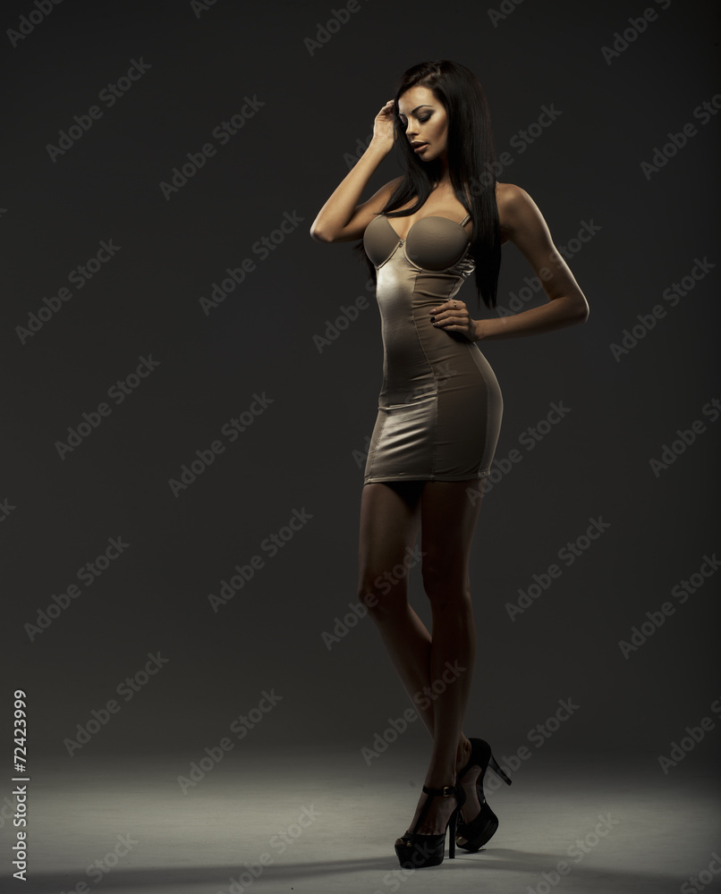 Fashionable young brunette sensual woman Fashionable young brunette sensual woman