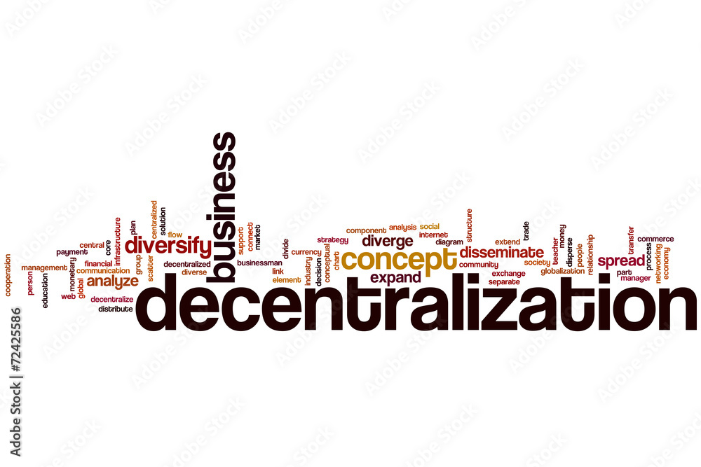 Decentralization word cloud