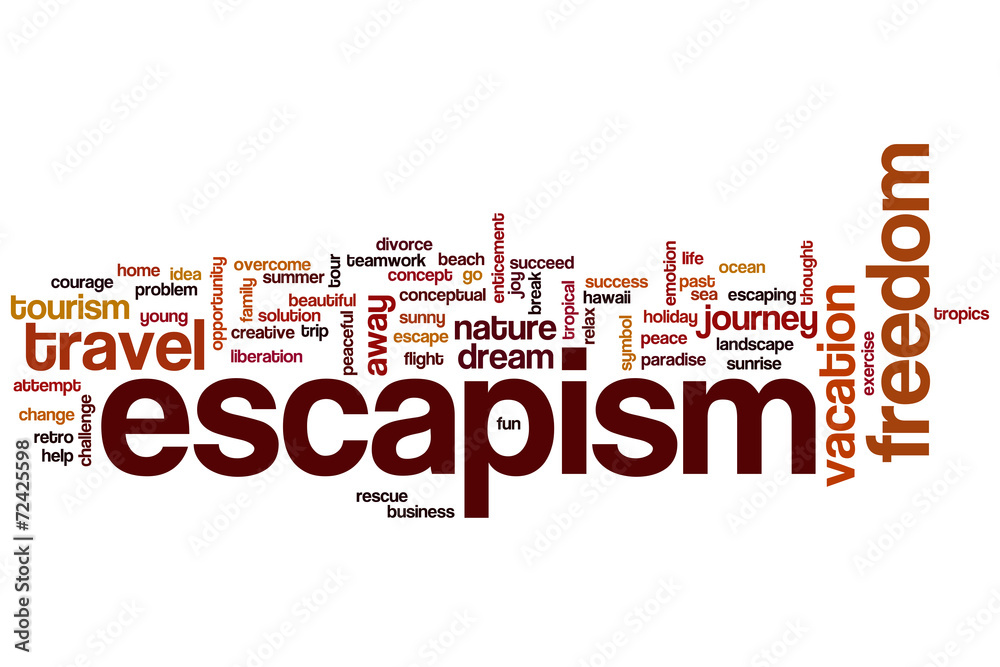 Escapism word cloud