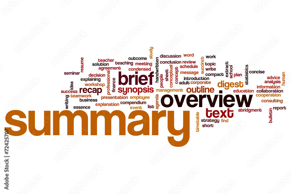 Summary word cloud