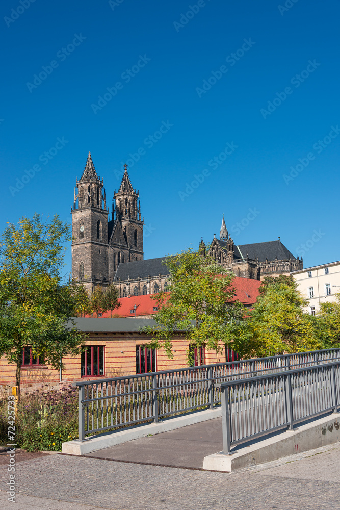 Cathedral of Magdeburg at Autumn, Germany
