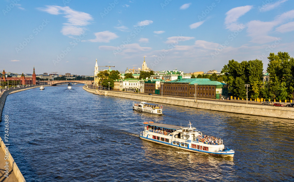 Excursion boats on Moscow river - Russia
