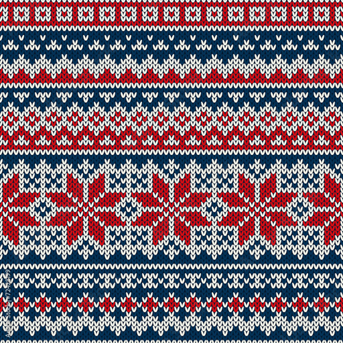 Winter Holiday Seamless Knitted Pattern