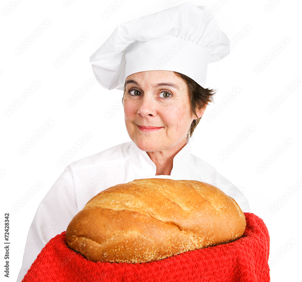 Chef with Fresh Bread Chef with Fresh Bread