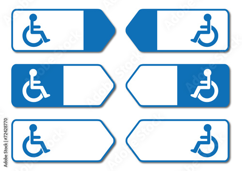 Panneau Accès personnes handicapées.
