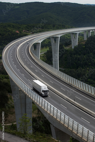 Freight turck on highway