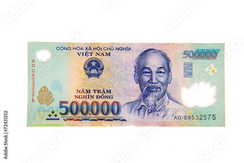 Vietnamese currency 500,000 dong banknote photo