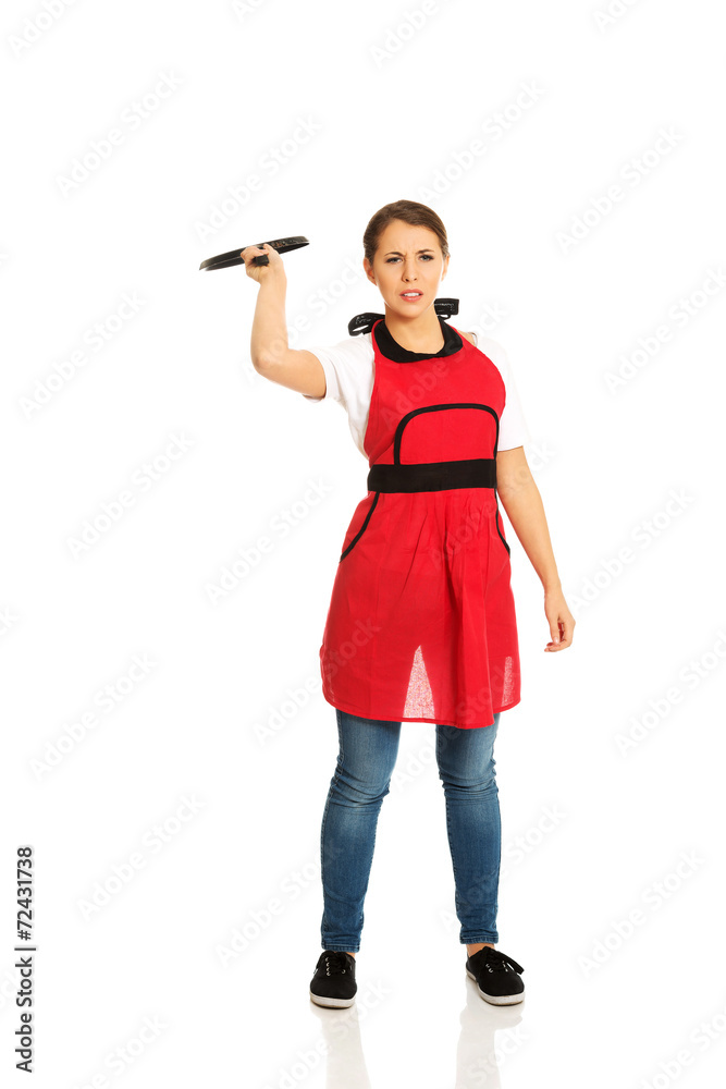 Woman holding a pattern Woman holding a pattern