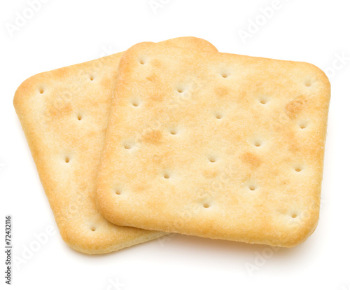 Dry cracker cookies isolated on white background cutout