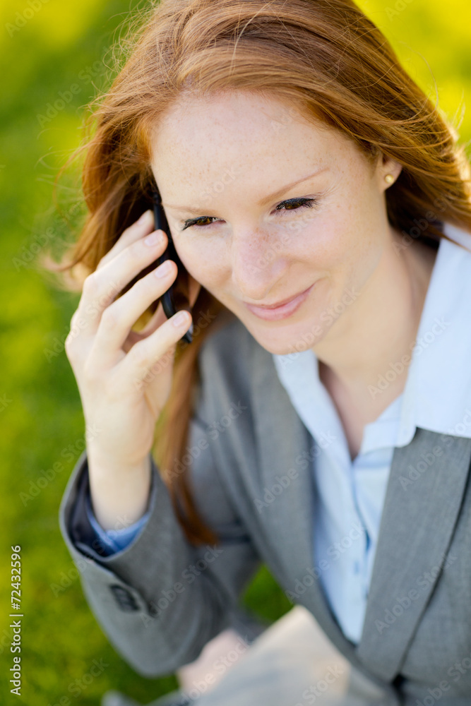 Businesswoman Calling by Phone Businesswoman Calling by Phone