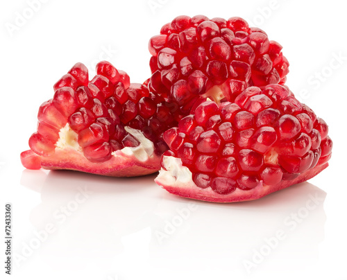juicy pomegranate isolated on the white background
