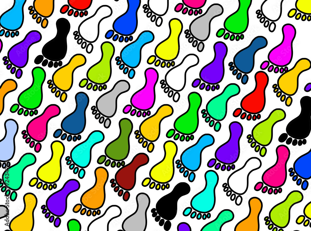 colorful feet background colorful feet background