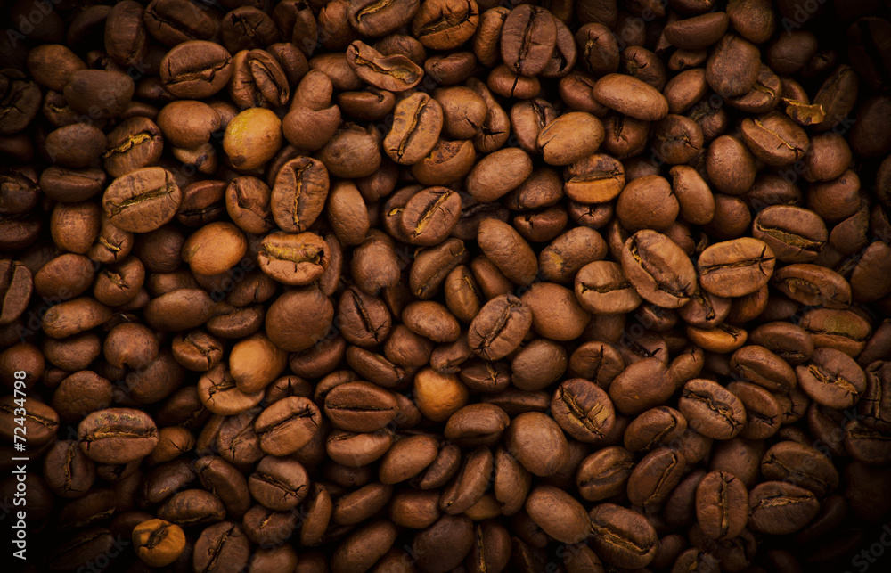 Naklejka premium Coffee beans background