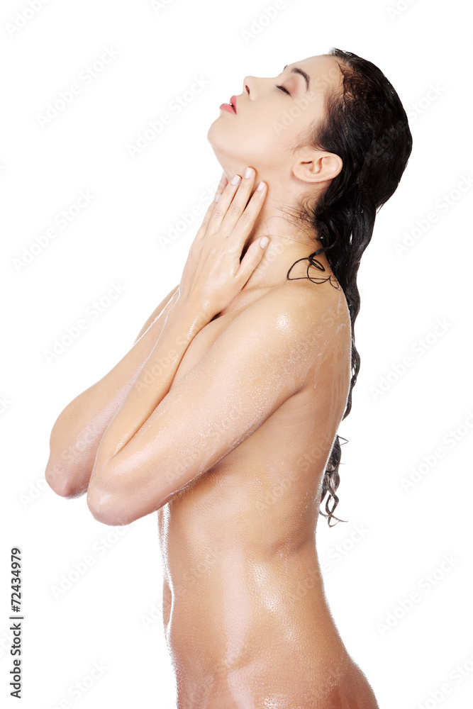 Obraz premium Wet naked woman