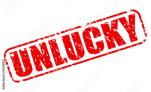 Unlucky red stamp text