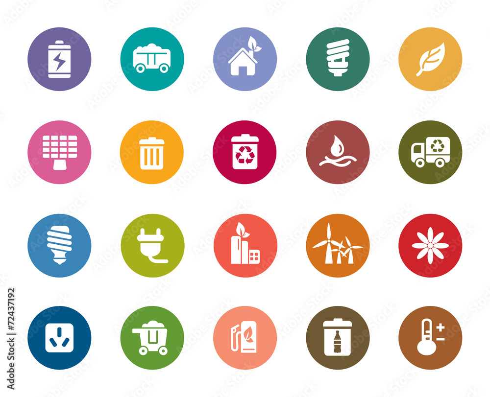 Environmental Protection Color Icons Environmental Protection Color Icons