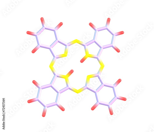 Phthalocyanine glycoprotein molecule isolated on white photo