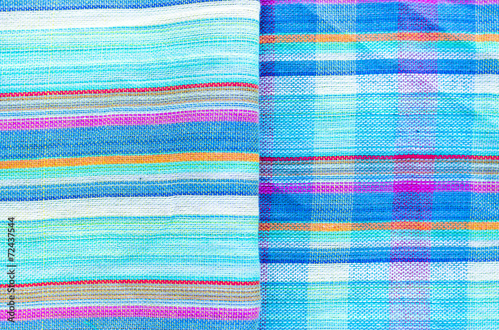 Colorful line patterned fabrics texture background