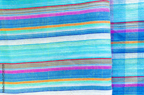 Colorful line patterned fabrics texture background