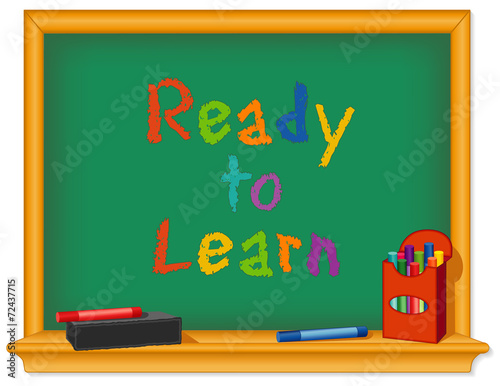 Chalk board, green, Ready to Learn, eraser, daycare, preschool