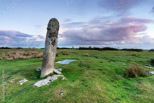 Bilde på lerret Standing Stone on Bodmin Moor