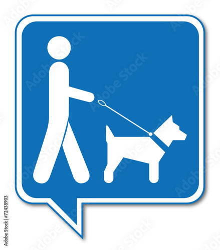 Logo chien en laisse.