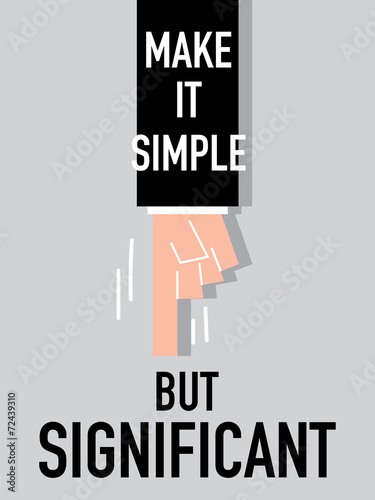 Word MAKE IT SIMPLE vector illustration