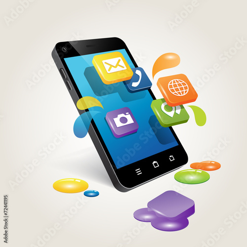 phone with apps  ( slopped applications )