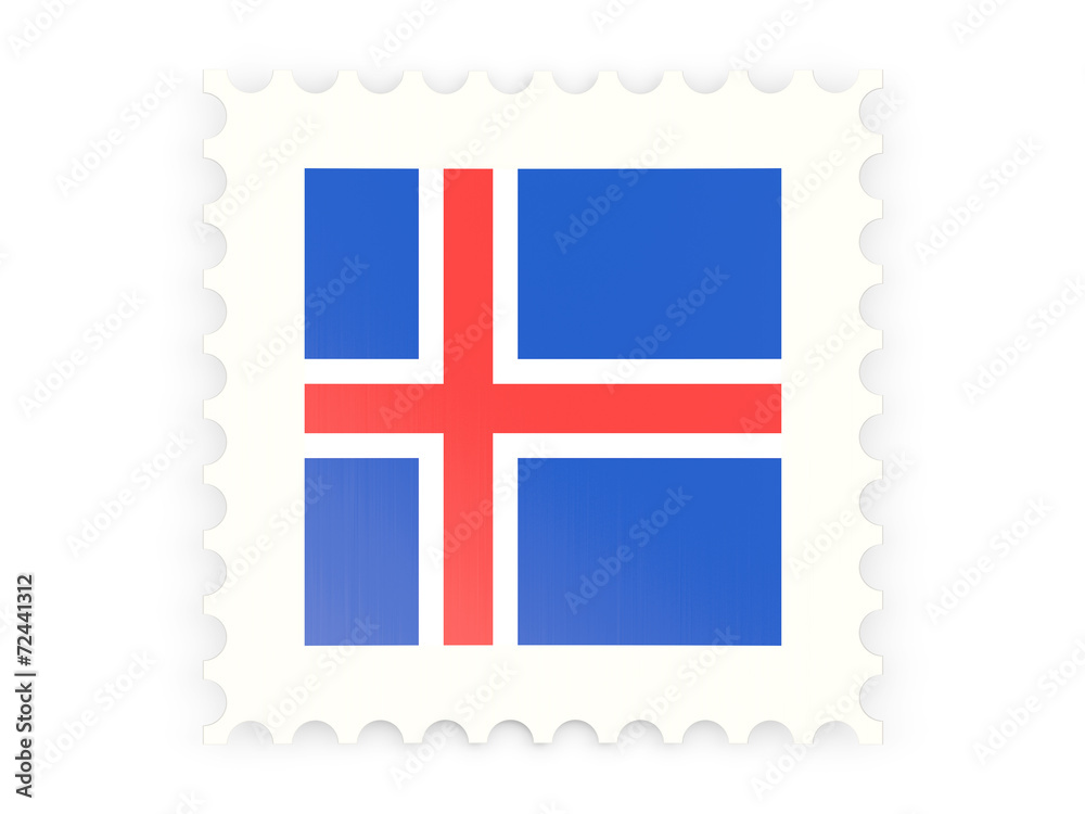 Obraz premium Postage stamp icon of iceland