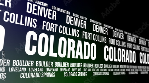Colorado State and Major Cities Scrolling Banner