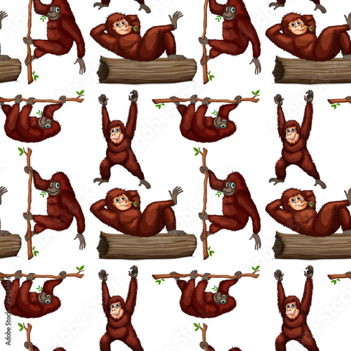 Seamless orangutan