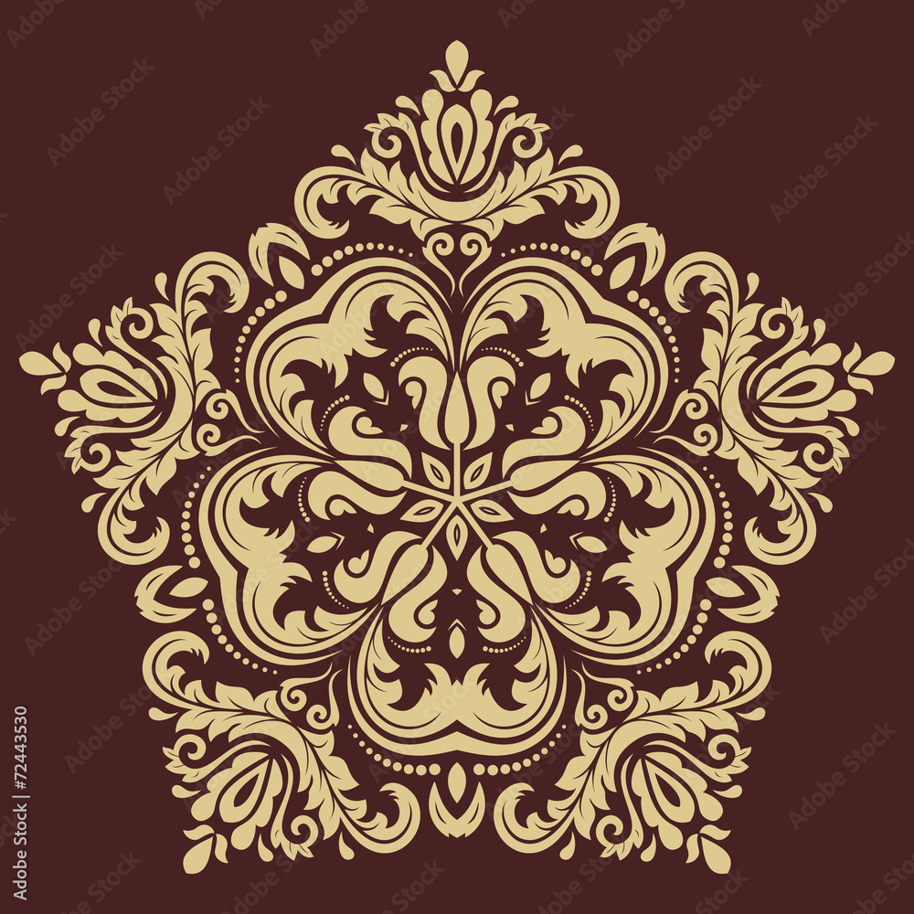 Damask Vector Pattern. Orient Background Damask Vector Pattern. Orient Background
