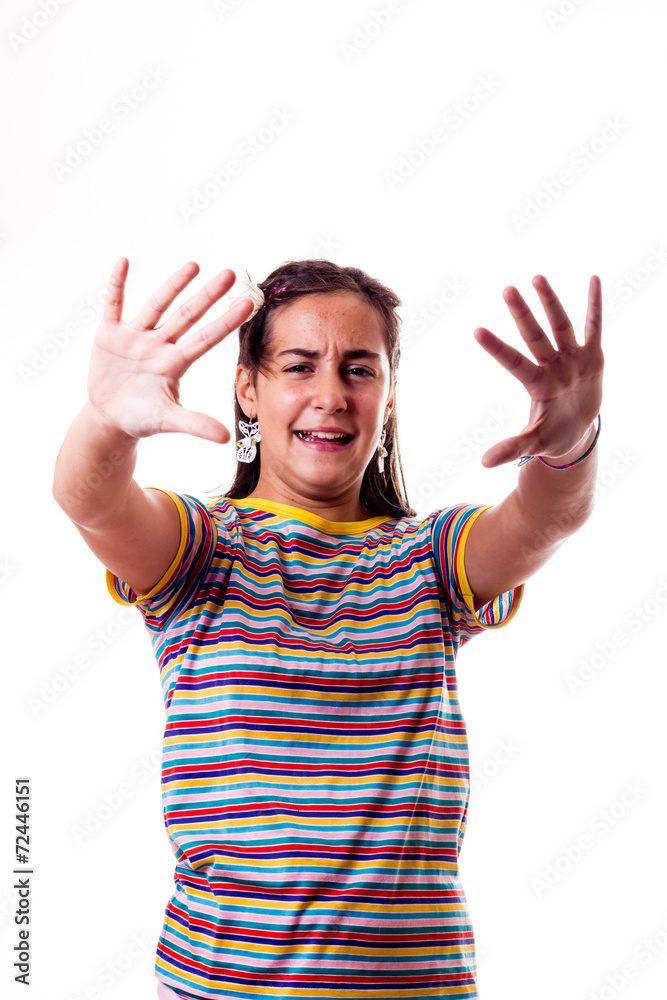 little girl with open hands little girl with open hands