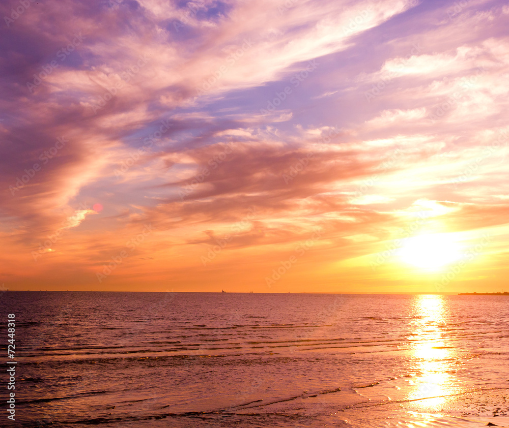 Obraz premium Bay View Sunset Paradise