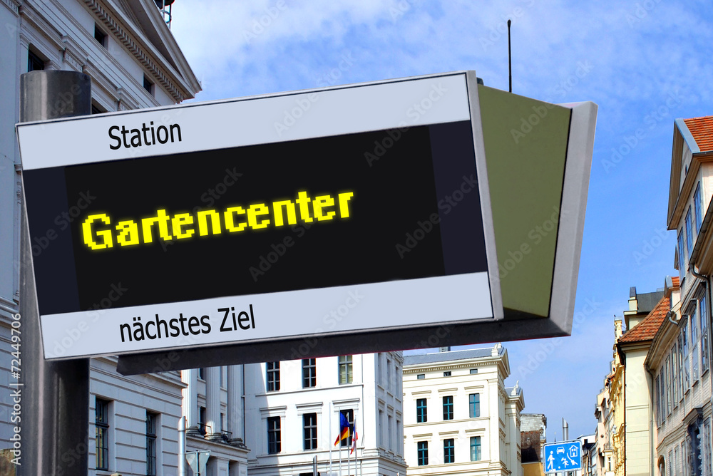 Fototapeta premium Anzeigetafel 7 - Gartencenter