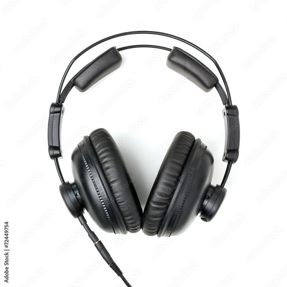 Professional studio Headphones Isolated on a White Background Professional studio Headphones Isolated on a White Background