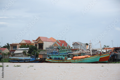 Fishing boats at the berth, Mekong Delta, Vietnam