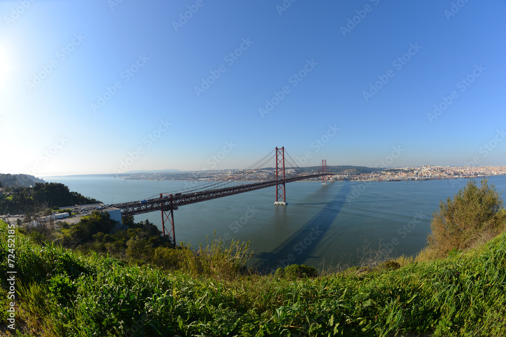 Ponte 25. de Abril, Tejobrücke, Lissabon, Portugal, Almada Ponte 25. de Abril, Tejobrücke, Lissabon, Portugal, Almada
