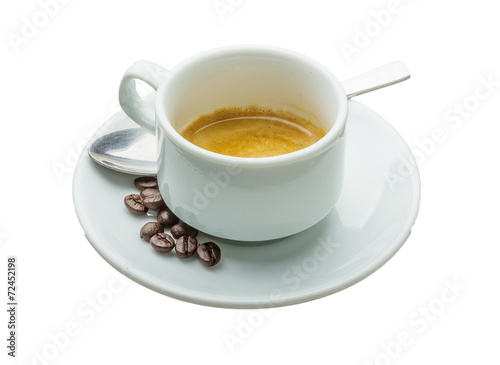 Hot fresh espresso