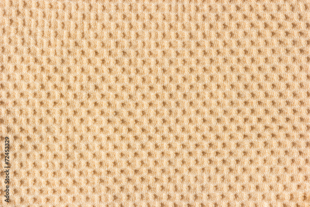 Brown waffle patterned cloth. Brown waffle patterned cloth.