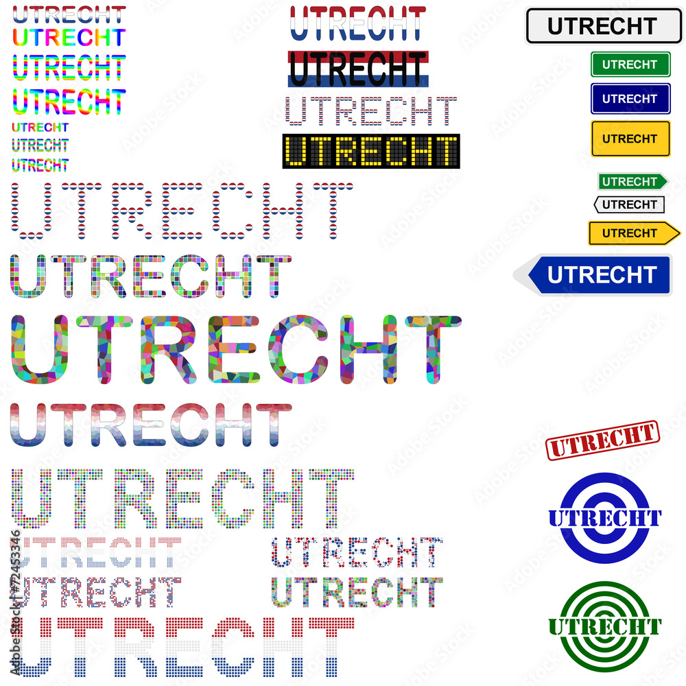 Utrecht text design set Utrecht text design set