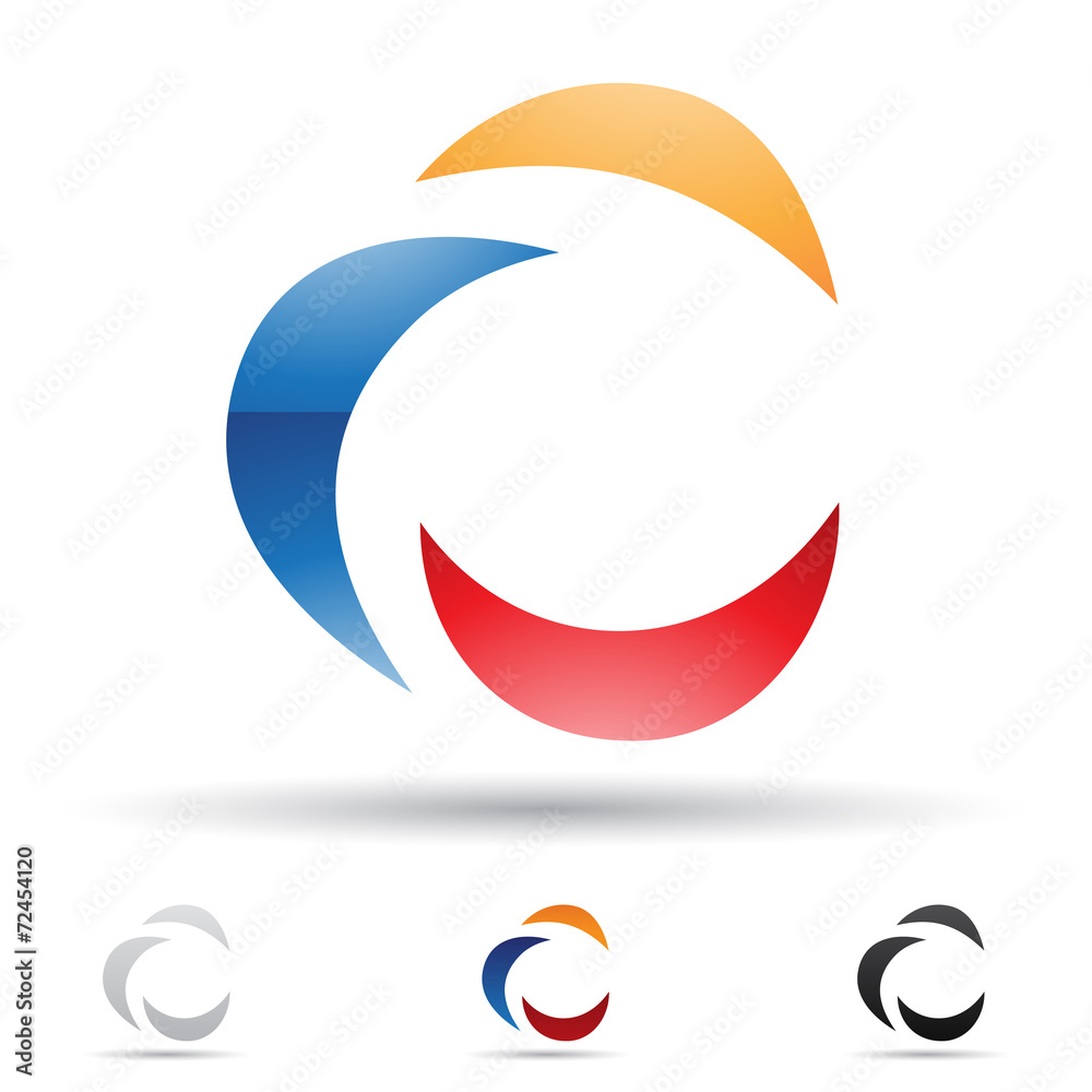 Fototapeta premium Abstract icon for letter C