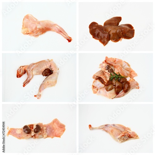 montage de viande de lapin
