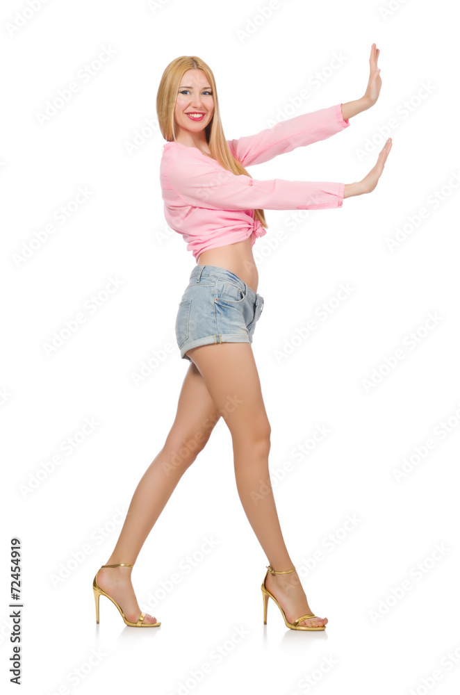 Woman isolated on the white background