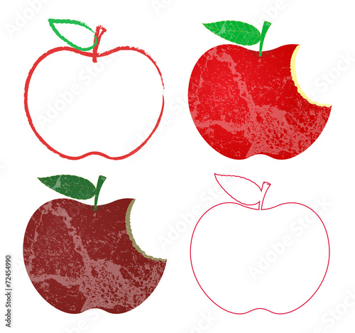 Grunge and Vintage Apples Designs