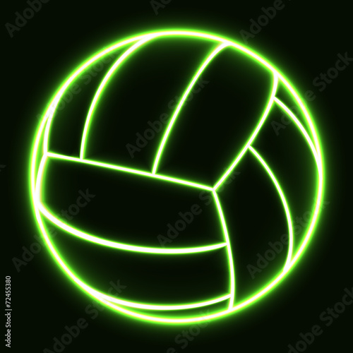 glowing volleyball ball