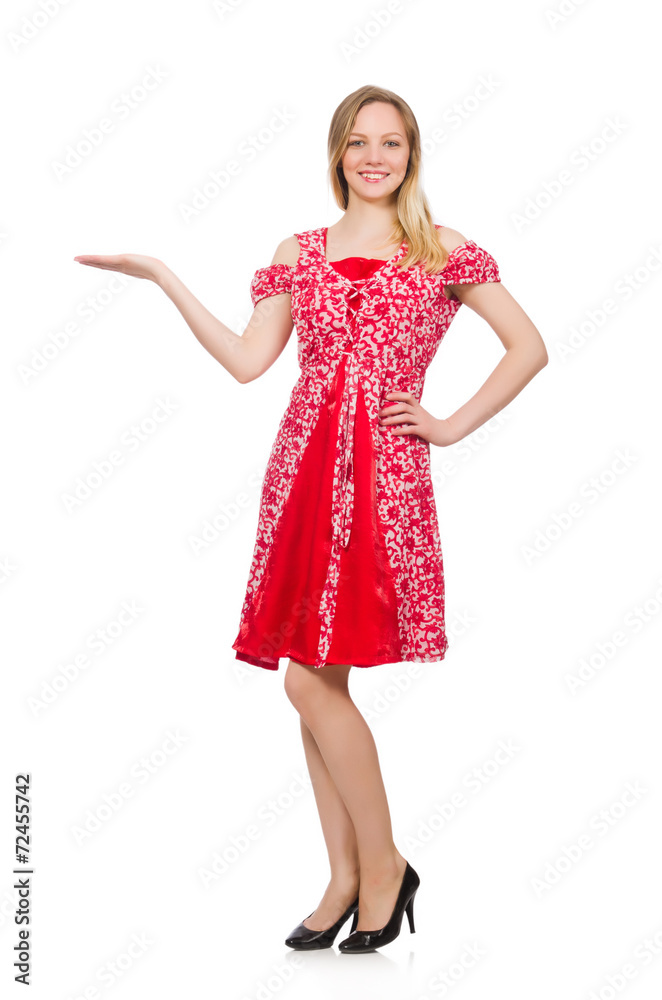 Woman isolated on the white background